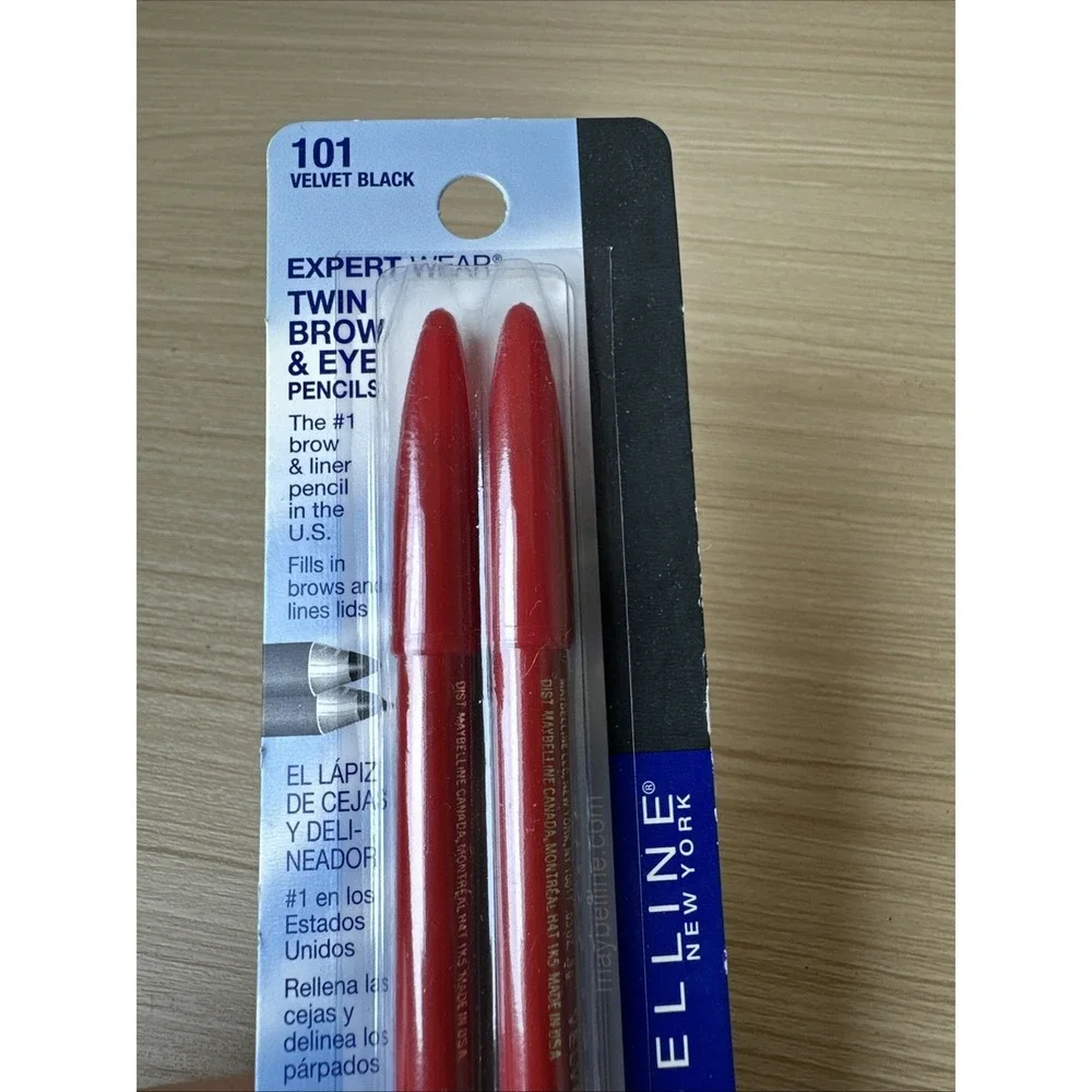 Maybelline Expert Wear Twin Brow & Eye Pencils Velvet Black 101